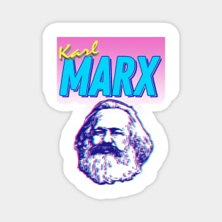 Karl Marx 3D Graphic Design 90s Style Hipster Statement Tee Magnet
