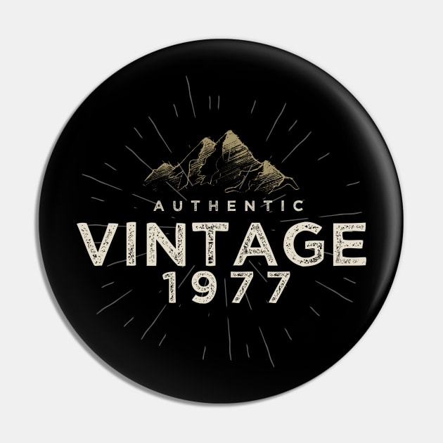 Authentic Vintage 1977 Birthday Design Pin by DanielLiamGill