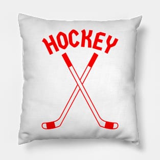 HOCKEY CROSSED STICKS LOGO Pillow