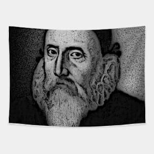 John Dee Black And White Portrait | John Dee Artwork 2 Tapestry
