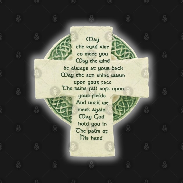 Irish Blessing - Palm of God's Hand - Green by RetroZest