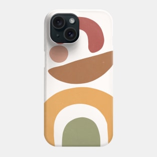 Boho Mid Century Modern Earthy Colors Phone Case