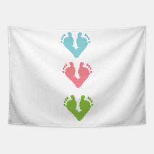 Baby footprints Tapestry