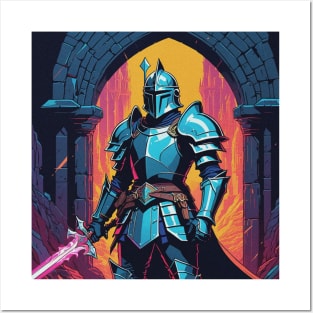 Epic Heroic Knight version 1 Canvas Print by PM-Artistic