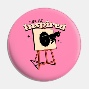 Inspired Black Cat in pink Pin