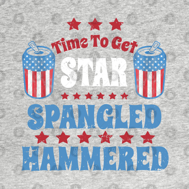 Time to Get Star Spangled Hammered 4th of July Tank Top