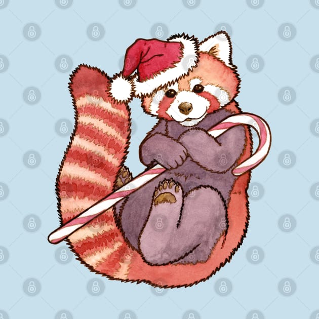 Sweet Fantasy Santa Red Panda by MarinaIllustration