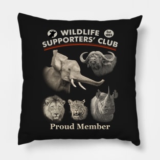 Africa's Big 5 Portraits for Wildlife Supporters Pillow