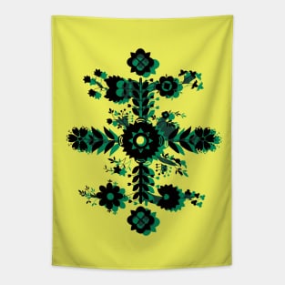 Swedish folk flowers yellow Tapestry