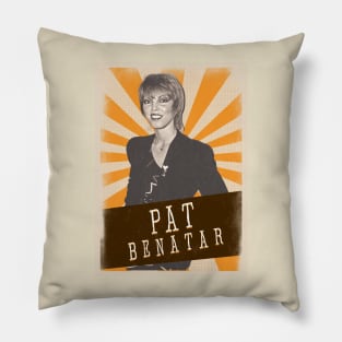 Vintage Aesthetic Pat Benatar 80s Pillow