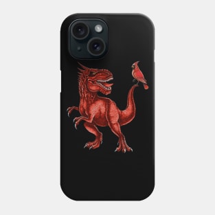 Red Cardinal T-Rex Phone Case