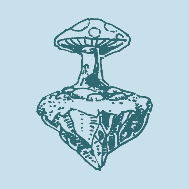 Floating Shroom by HenryBennettArt