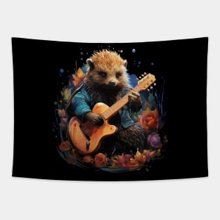 Echidna Playing Guitar Tapestry