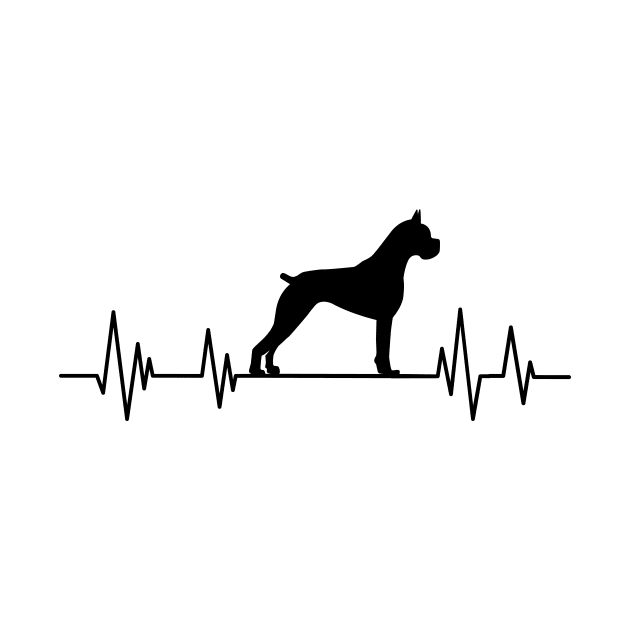 Boxer Heartbeat dog Heartbeat Boxer Silhouette by mezy