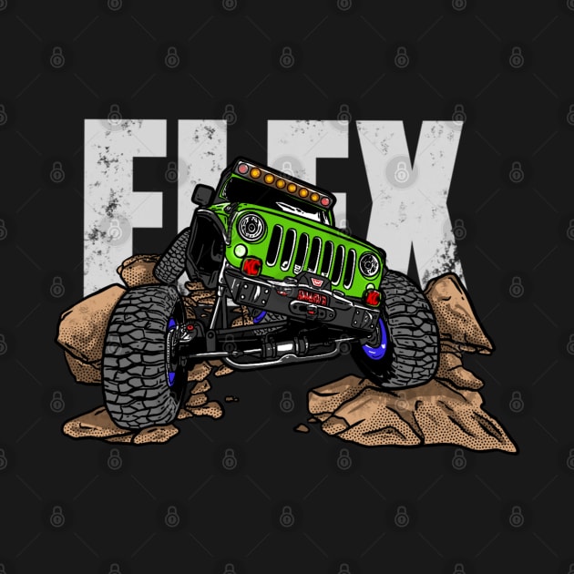 Green Jeep Flex by 4x4 Sketch