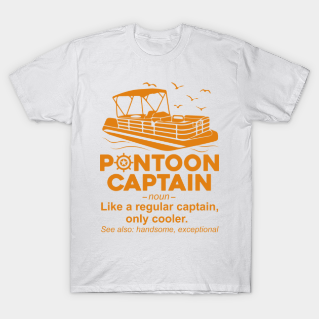 pontoon boat captain tee shirt