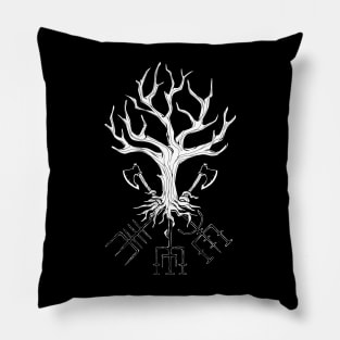 Axes and Vegvisir Runes - Yggdrasil Pillow