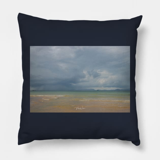 TubKeak Beach, Krabi Province, Thailand. Pillow by VickiWalsh