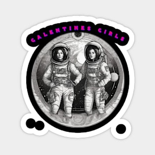 Galentine girls in black and white Magnet