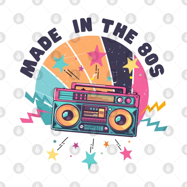 Made in the 80s Vintage Sunset Art by hippohost