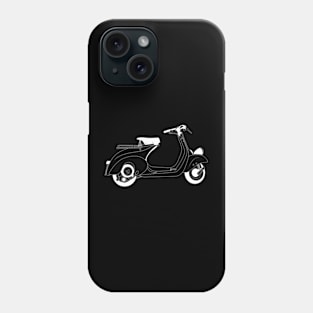 Vespa 125 1951 White Outline Phone Case