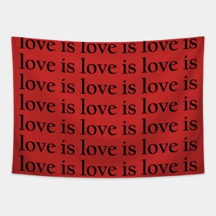 Love Is Love black Tapestry