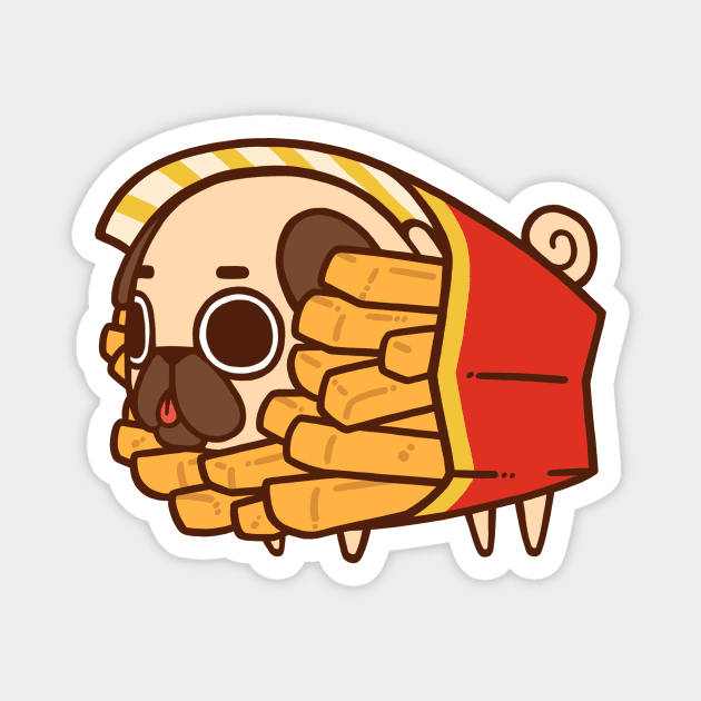 Fries Puglie Magnet by Puglie Pug 