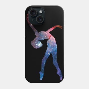 Galaxy ballerina / dancer / gymnast - backbend (galaxy texture) - ballet lover / gymnastics lover / yoga lover Phone Case