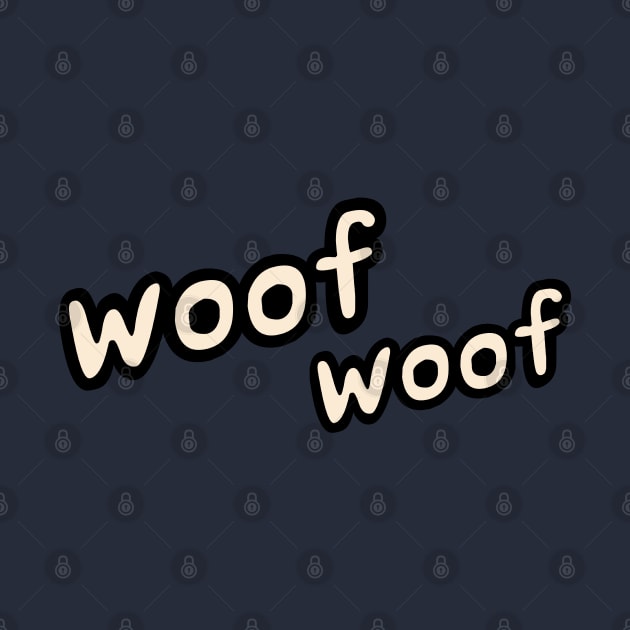 woof woof text big dog barking by GlanceCat
