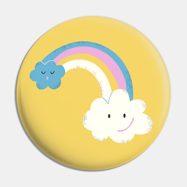 Cute Clouds and a Rainbow Pin by nataliaoro