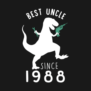 Best Uncle 1988 T-Shirt UncleSaurus Since 1988 Dad Gift T-Shirt