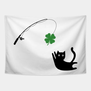 Funny Cat St Patrick's Day Tapestry