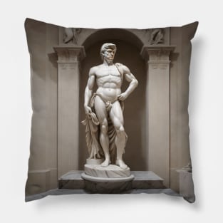 Masterpiece Italian Renaissance sculpture "The Donald" Pillow