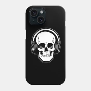 The Musical Skull with Headphones Phone Case