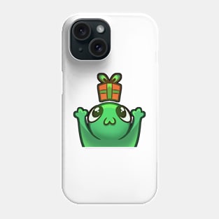 Froggie with a Christmas gift Phone Case