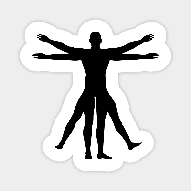 vitruvian man Magnet by samzizou