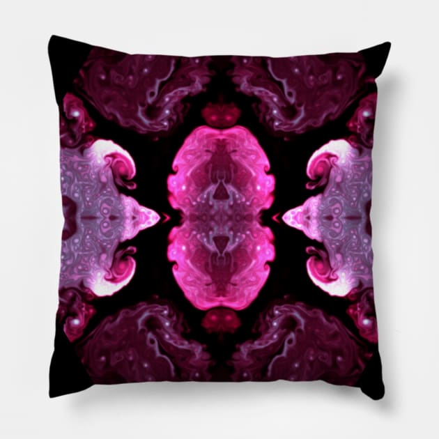 Pink/Black Ink Blot Pillow by Designs_by_KC