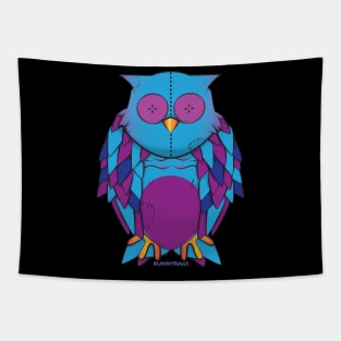 button eye Owl Tapestry