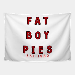 Fat boy pies red and black bold Tapestry