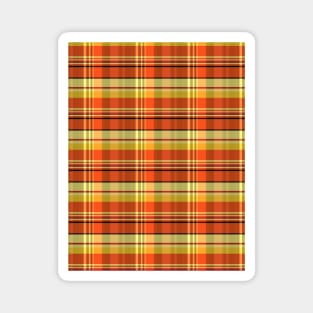 Sunset and Sunrise Aesthetic Iona 1 Hand Drawn Textured Plaid Pattern Magnet