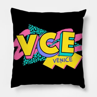 Venice, Italy Retro 90s Logo Pillow