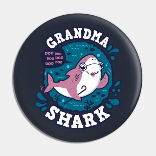 Grandma Shark (trace) Pin