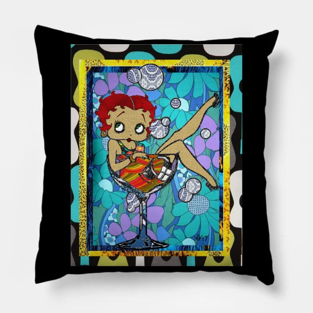 Retro Betty Boop Cocktail Pillow by artbyomega