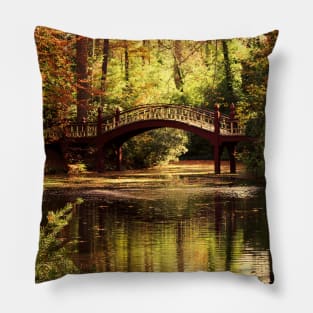 Crim Dell Bridge 2, College of William & Mary Pillow