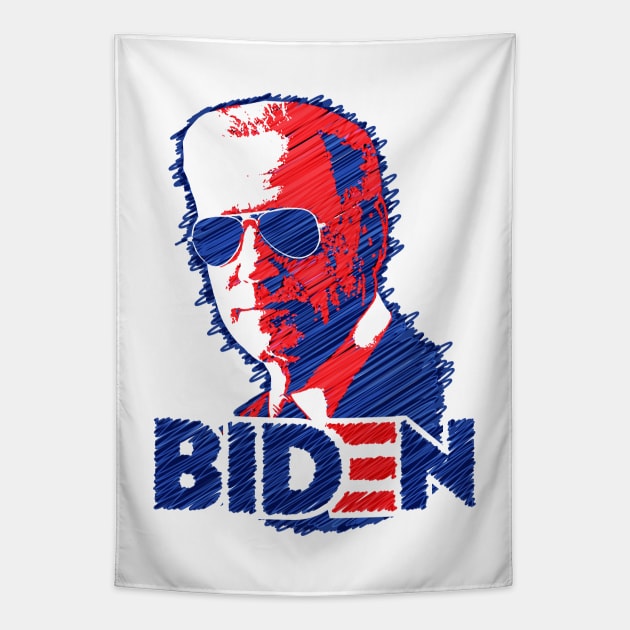 Joe Biden Aviator sunglasses Tapestry by XVIsupplies