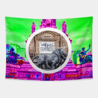 feminist mexico, woman collage anthem Tapestry