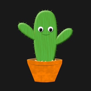 Cute Cactus In A Pot Drawing T-Shirt