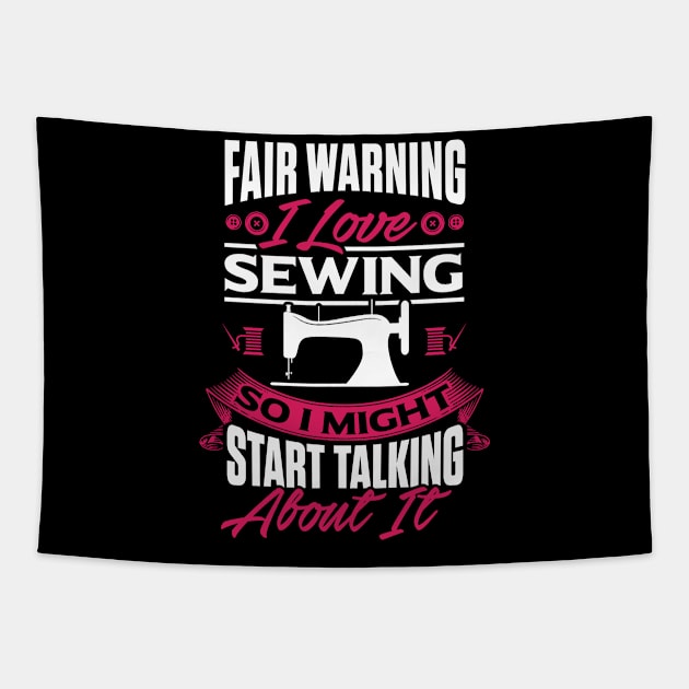 Funny Sewing Sewer Design Tapestry by Pummli