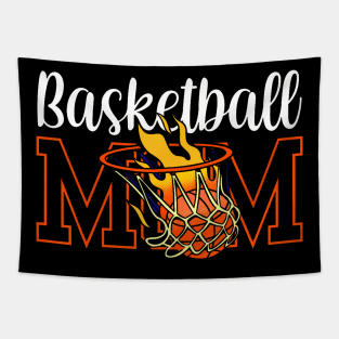 Basketball Mom Team Player Match Coach Mother Mommy Mama Tapestry