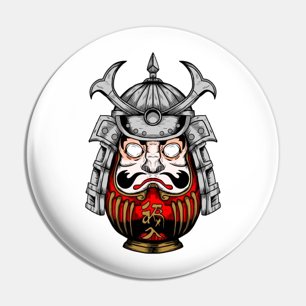 daruma samurai Pin by Amartwork